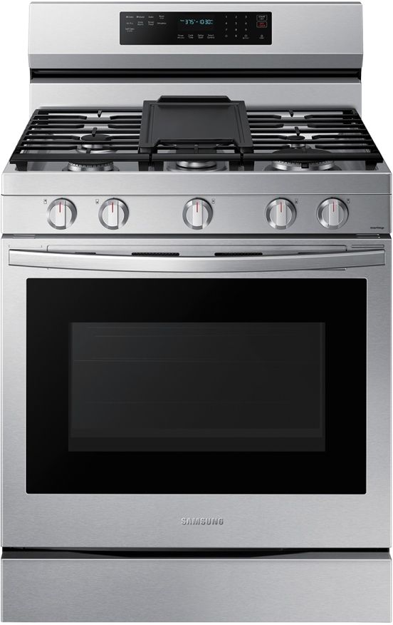Samsung 30" Fingerprint Resistant Stainless Steel Smart Freestanding Gas Range-2