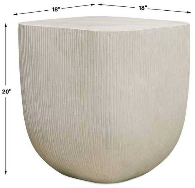 Uttermost® Alma Limestone Concrete Indoor-Outdoor Side Table-2