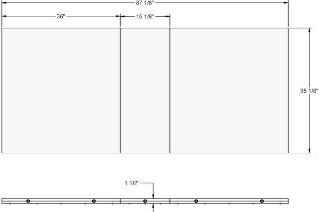 Amisco Customizable Zoom Extendable Table with 1.5" Solid Birch Top, Decorative Bolts and 2 Leaves-2