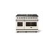 Viking® 5 Series 48" Pure White Pro Style Dual Fuel (NG) Range with Polished Chrome Trim-3