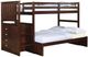 Donco Kids Mission Dark Cappuccino Youth Twin/Full Stairway Bunkbed-0