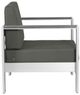 Zuo® Modern Cosmopolitan Gray/Silver Aluminum/Olefin Outdoor Armchair-2