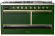 Ilve® Majestic III 60" Emerald Green Pro Style Dual Fuel Liquid Propane Range with Solid Door and Brass Trim-1