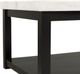 Elements International Marcello White Coffee Table with Black Base-5