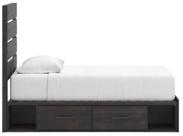 Signature Design by Ashley® Delmorta Dark Gray Youth Twin Storage Panel Bed-3
