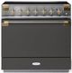 AGA™ Elise 36" Stainless Steel Pro Style Induction Range with Slate Door-0