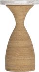 Hooker® Furniture Surfrider Beige/Gray Stone Veneer Drum Table with Natural Driftwood Base-0
