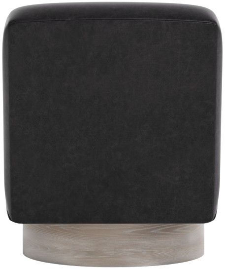 Bernhardt Marley Bernhardt Living Black Leather Swivel Chair-3