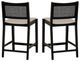 Powell® Beaux 2-Piece Black Cane Counter Stool-5