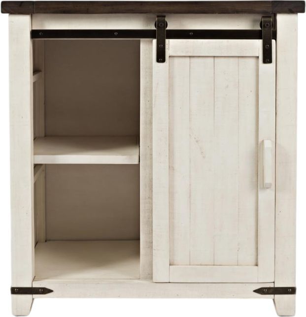 Jofran Inc. Madison County Brown/Vintage White 32" Accent Cabinet-3