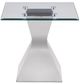 Coaster® Jenny Glass Top End Table with Chrome Base-1