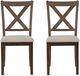 Linon Wales 2-Piece Brown Side Chair Set-2