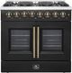 FORNO® Galiano 36" Black Pro Style Dual Fuel Range-0