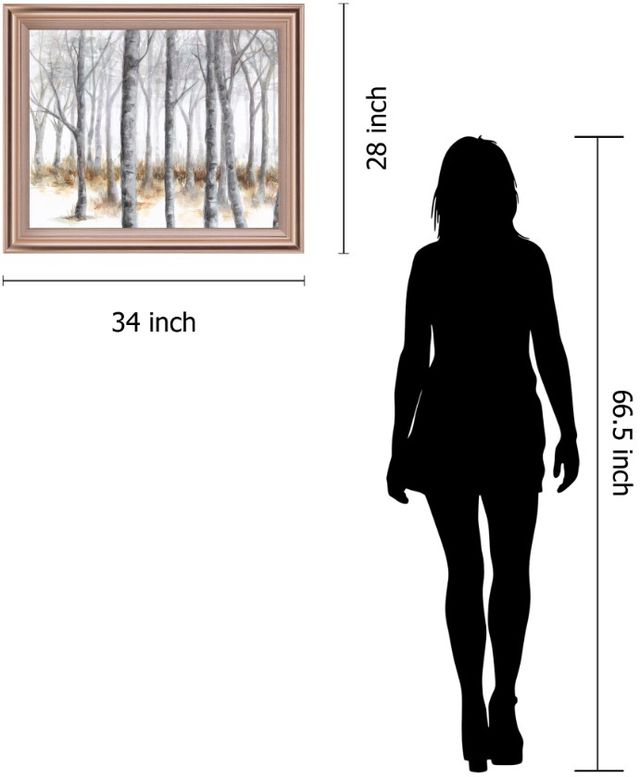 Classy Living Whispering Silver Woods Framed Wall Art-1
