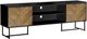 Monarch Specialties Inc. Black/Brown 72" TV Stand with Metal Legs-0