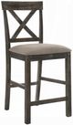 ACME Furniture Martha II 2-Piece Tan/Weathered Gray Counter Height Side Chair Set-0