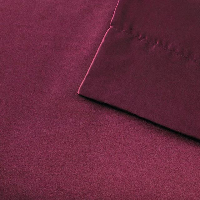 Olliix by Madison Park Essentials 6-Piece Purple King Satin Wrinkle-Free Luxurious Sheet Set-0