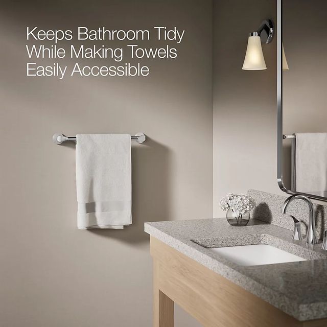 KOHLER® Simplice® Polished Chrome 18" Towel Bar-3