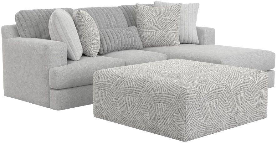 Jackson Furniture Logan 3-Piece Gray Right Side Facing Chaise Sectional