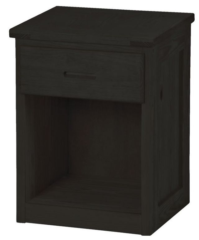 Crate Designs™ Furniture Espresso 30" Tall Nightstand with Lacquer Finish Top Only-0