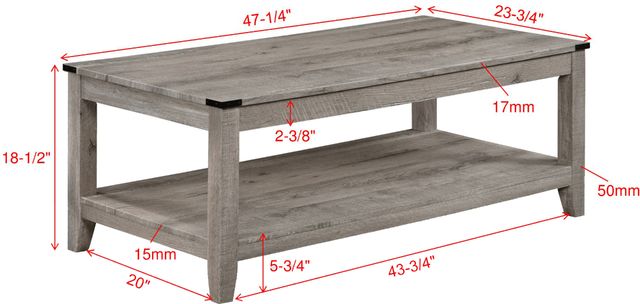 Crown Mark Milton 3-Piece Light Gray Occasional Table Set-2