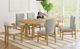 Elements International Portland 7-Piece Gray/Natural Rectangular Dining Set-1