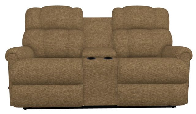 La-Z-Boy® Pinnacle Mink Manual Wall Reclining Loveseat with Console-1