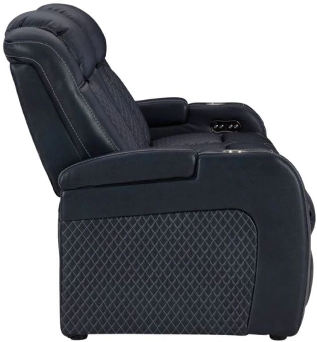 Signature Design by Ashley® Fyne-Dyme Sapphire Power Reclining Sofa with Adjustable Headrest-2