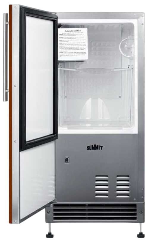 Summit® 15" 25 lb. Panel Ready Ice Maker-3