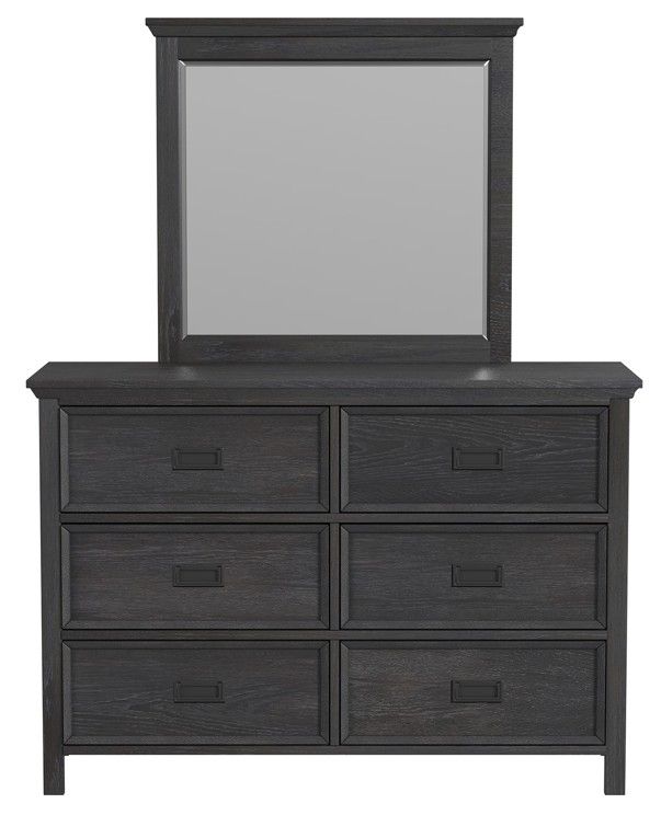 Elements International Hampton Kids Charcoal Dresser and Mirror-1