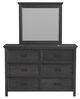Elements International Hampton Kids Charcoal Dresser and Mirror-1