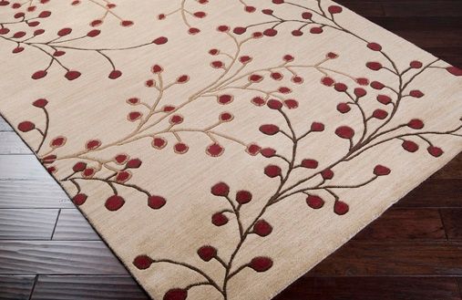 Surya Athena Beige Floral 8'x11' Area Rug-2