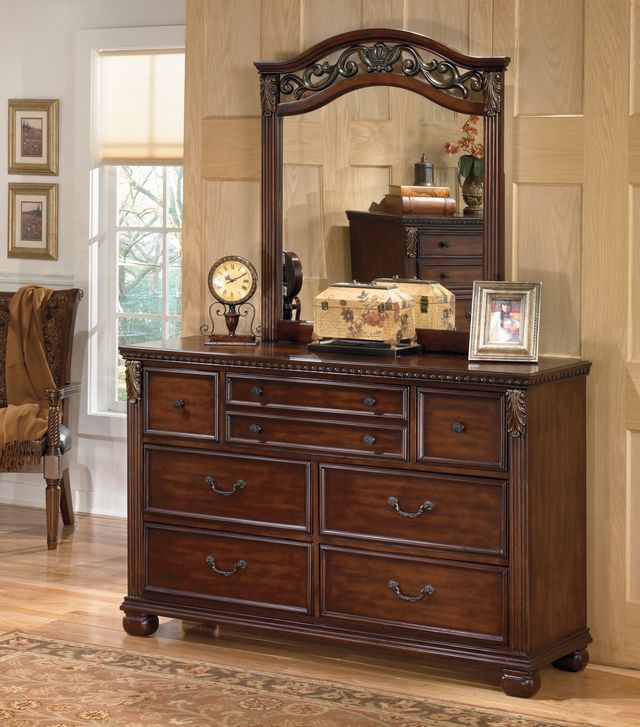 Signature Design by Ashley® Leahlyn Warm Brown Bedroom Mirror-1