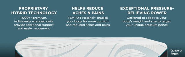 Tempur-Pedic® TEMPUR-Adapt® 11" Hybrid Medium Smooth Top Queen Mattress-3