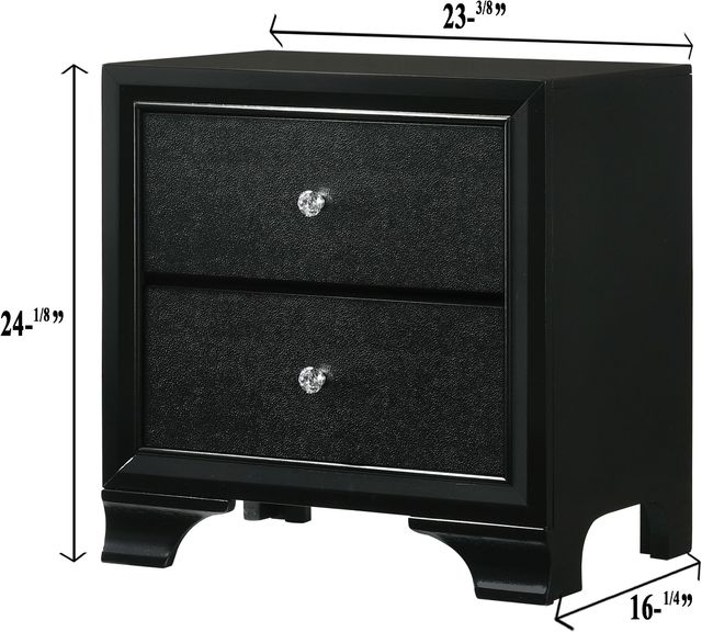 Crown Mark Micah Black Nightstand-2