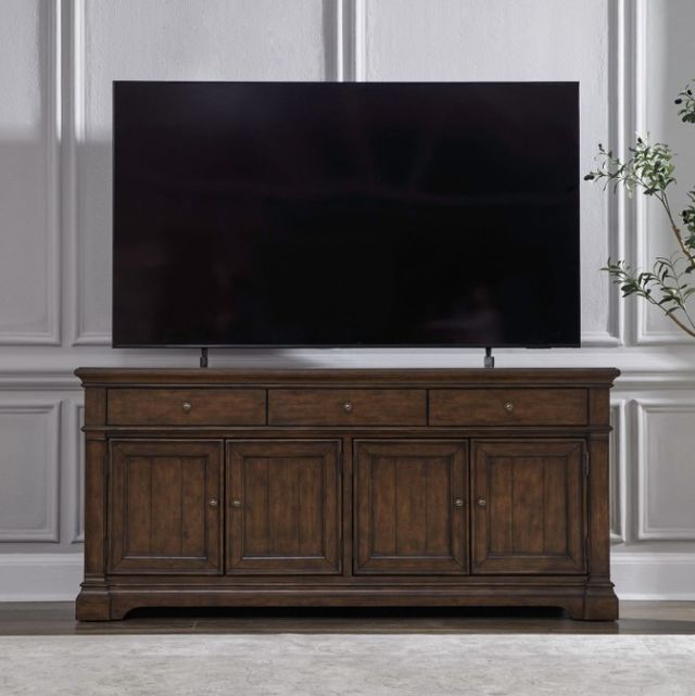 Liberty Furniture Arden Road Satin Cherry 74" TV Console-1