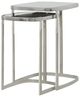 Century® Grand Tour Furniture Bhodi Glass Top Nesting Tables with Polished Nickel Base-0