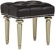 Michael Amini® Hollywood Swank Black/Platinum Vanity Bench-0
