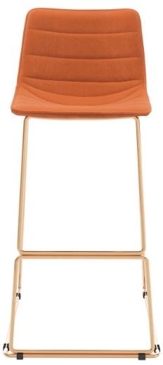 Zuo® Modern Adele 2-Piece Gold/Orange Bar Chairs-1