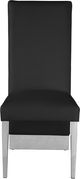 Meridian Furniture Porsha Black/Chrome Vegan Leather Dining Chair-1