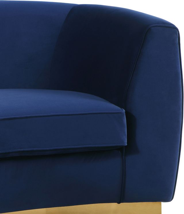 Meridian Furniture Julian Navy/Gold Velvet Chair-3