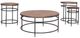 Coast2Coast Home™ Trooper Natural Cocktail Table with Black Base-3