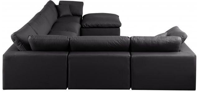 Meridian Furniture Comfy 7-Piece Black Vegan Leather Sectional-2