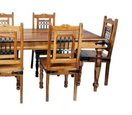 Jaipur Furniture Jali Range Dark Brown 68" Dining Table-1