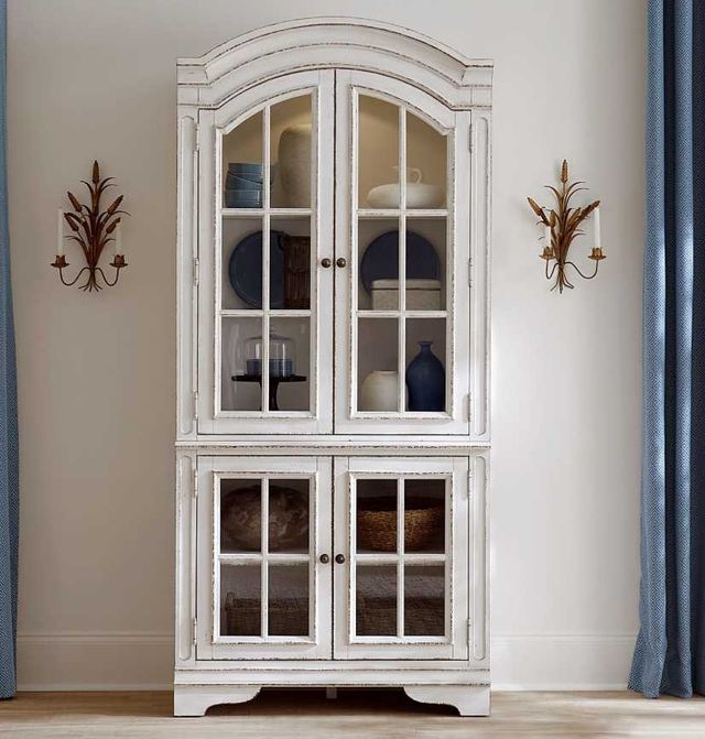 Liberty Furniture Magnolia Manor Antique White Display Cabinet-1