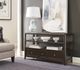 Hammary® Whitaker Glass Top Sofa Table with Black Denim Base-1