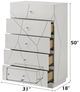 ACME Furniture Esther White/Silver High Gloss Chest-2