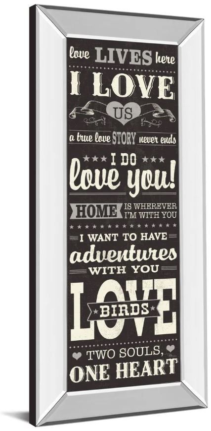 Classy Art L-O-V-E Ill by Pela Studio Mirror Framed Wall Art-1