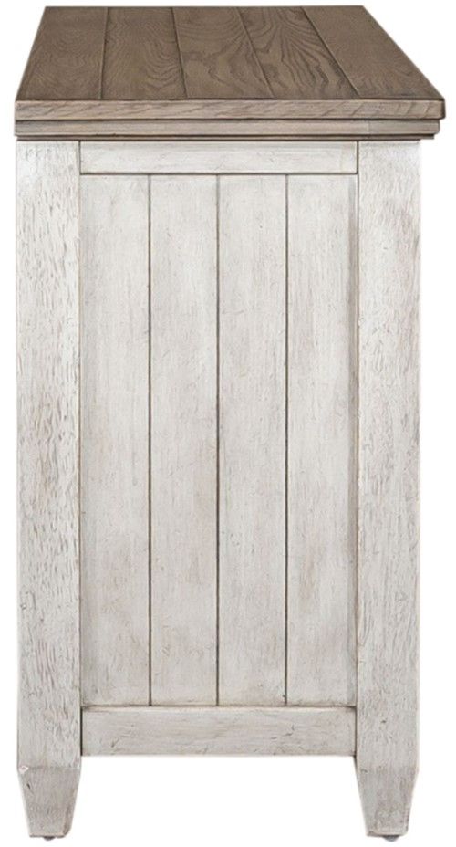Liberty Furniture Heartland Antique White/Tobacco 56" Tile TV Console-3