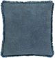 Surya Washed Cotton Velvet Denim 20"x20" Pillow Shell with Down Insert-0